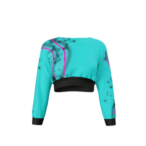 Cropped Slash Neck Sweatshirt